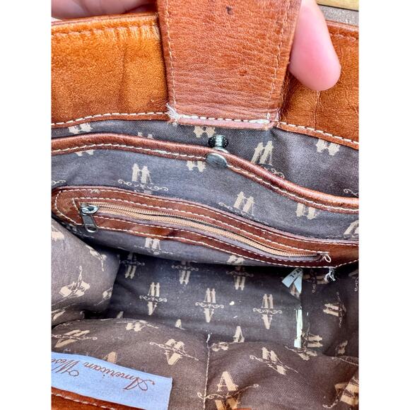American West Tooled Leather Western Purse – 10x8.5 – Great Condition 👜🤠 - Picture 8 of 11